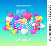 happy valentine's day abstract... | Shutterstock .eps vector #778817230