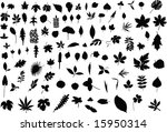 a hundred silhouettes of... | Shutterstock . vector #15950314