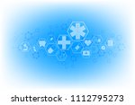medical blue background vector  | Shutterstock .eps vector #1112795273
