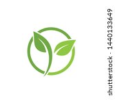 leaf green logo and symbol... | Shutterstock .eps vector #1440133649