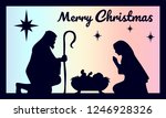 birth of christ. baby jesus in... | Shutterstock .eps vector #1246928326