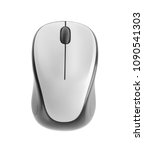 Modern computer mouse on white...