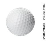 Golf Ball On White Background....