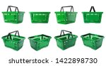 Set of plastic shopping baskets ...