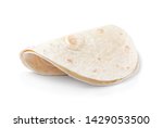 Small photo of Corn tortillas on white background. Unleavened bread