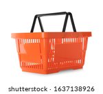 color plastic shopping basket... | Shutterstock . vector #1637138926