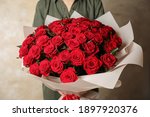 Woman Holding Luxury Bouquet Of ...