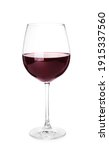 Glass Of Red Wine Isolated On...