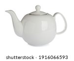 Ceramic Teapot Isolated On...
