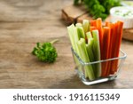 Celery And Carrot Sticks In...