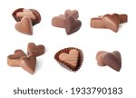 Set with delicious heart shaped ...