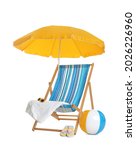Open Yellow Beach Umbrella ...