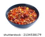 Bowl with tasty chili con carne ...