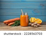 Freshly Made Carrot Smoothie In ...