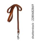 Brown leather dog leash...