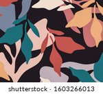 modern retro abstract floral... | Shutterstock . vector #1603266013