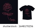 pink rose flower illustration... | Shutterstock .eps vector #1648170256