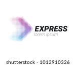 transport logistic arrow logo... | Shutterstock .eps vector #1012910326