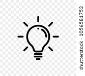 lamp light bulb icon on... | Shutterstock .eps vector #1056581753