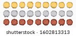 golden wax stamp  vector icons. ... | Shutterstock .eps vector #1602813313