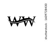 initial ww letter linked logo.... | Shutterstock .eps vector #1609728430
