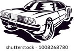black an white vector car | Shutterstock .eps vector #1008268780