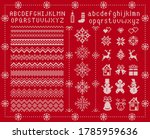Knit Font And Xmas Elements ....
