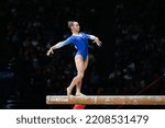 Small photo of WESTLUND Nathalie of Sweden (women's balance beam) during the FIG World Cup Challenge "Internationaux de France", Artistic Gymnastics event at AccorHotels Arena on September 24, 2022 in Paris, France.