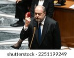 Small photo of French Minister of Justice Eric Dupond Moretti during a session of questions to the government at The National Assembly in Paris, France on January 17, 2023.