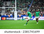 Small photo of Jonathan Johnny Sexton during the Rugby union World Cup XV RWC match between Ireland and New Zealand All Blacks at Stade de France in Saint-Denis near Paris on October 14, 2023.