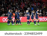 Small photo of Elisa De Almeida Grace Geyoro Korbin Albert Jackie Groenen and PSG celebrate a goal during the Women's Champions League football match PSG VS Manchester United in Paris, France on October 18, 2023.