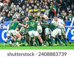 Small photo of Eben Etzebeth in a maul during the Rugby union World Cup XV RWC match between England and South Africa Springboks at Stade de France in Saint-Denis near Paris on October 21, 2023.