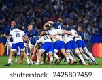 Small photo of A maul during the World Cup RWC 2023 XV rugby union match between France and Italy at Parc OL Groupama Stadium in Lyon, France on October 6, 2023.
