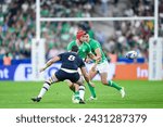 Small photo of Josh van der Flier during the Rugby union World Cup XV RWC match between Ireland and Scotland at Stade de France in Saint-Denis near Paris on October 7, 2023.