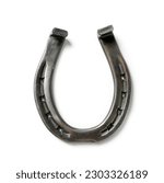 Metal horseshoe isolated on...