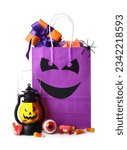 Purple shopping bag. lantern ...