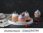 Plate of delicious cupcakes...