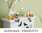 Mantelpiece with halloween...