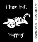 "i tried  but...  napping "... | Shutterstock .eps vector #1322088479