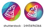 rainbow polygon and abstract... | Shutterstock .eps vector #1445696366