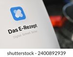 Small photo of Hamburg, Germany - December 14, 2023: The electronic prescription, also known as e-prescription, is intended to replace the paper-based prescriptions of medicines and remedies