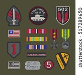 set of military army badge... | Shutterstock .eps vector #517289650