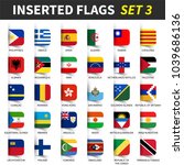 all flags of the world set 3 .... | Shutterstock .eps vector #1039686136