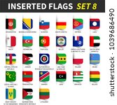 all flags of the world set 8 .... | Shutterstock .eps vector #1039686490