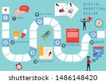 business board game concept ... | Shutterstock .eps vector #1486148420