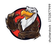 Cartoon Eagle Muscle Mascot Logo