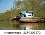 Shipwreck On Mangrove Forest...