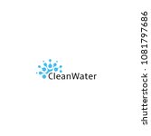 clean water logo  abstract blue ... | Shutterstock .eps vector #1081797686