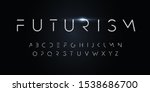futurism style alphabet. thin... | Shutterstock .eps vector #1538686700