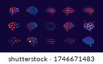 set of abstract dots and lines... | Shutterstock .eps vector #1746671483
